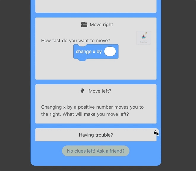 moving image of opening a locked clue